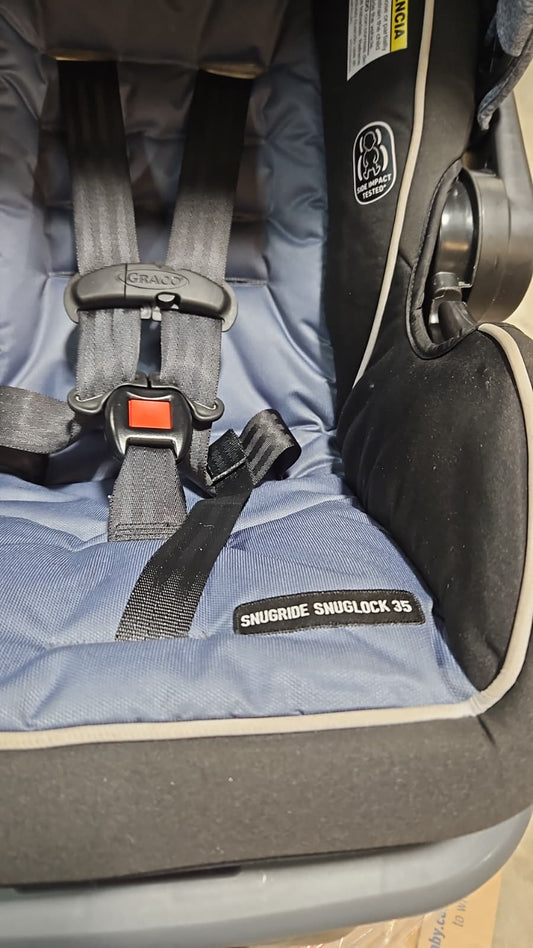 Graco SnugRide SnugLock 35 DLX Infant Car Seat (Blue/Gray) - Kidsy
