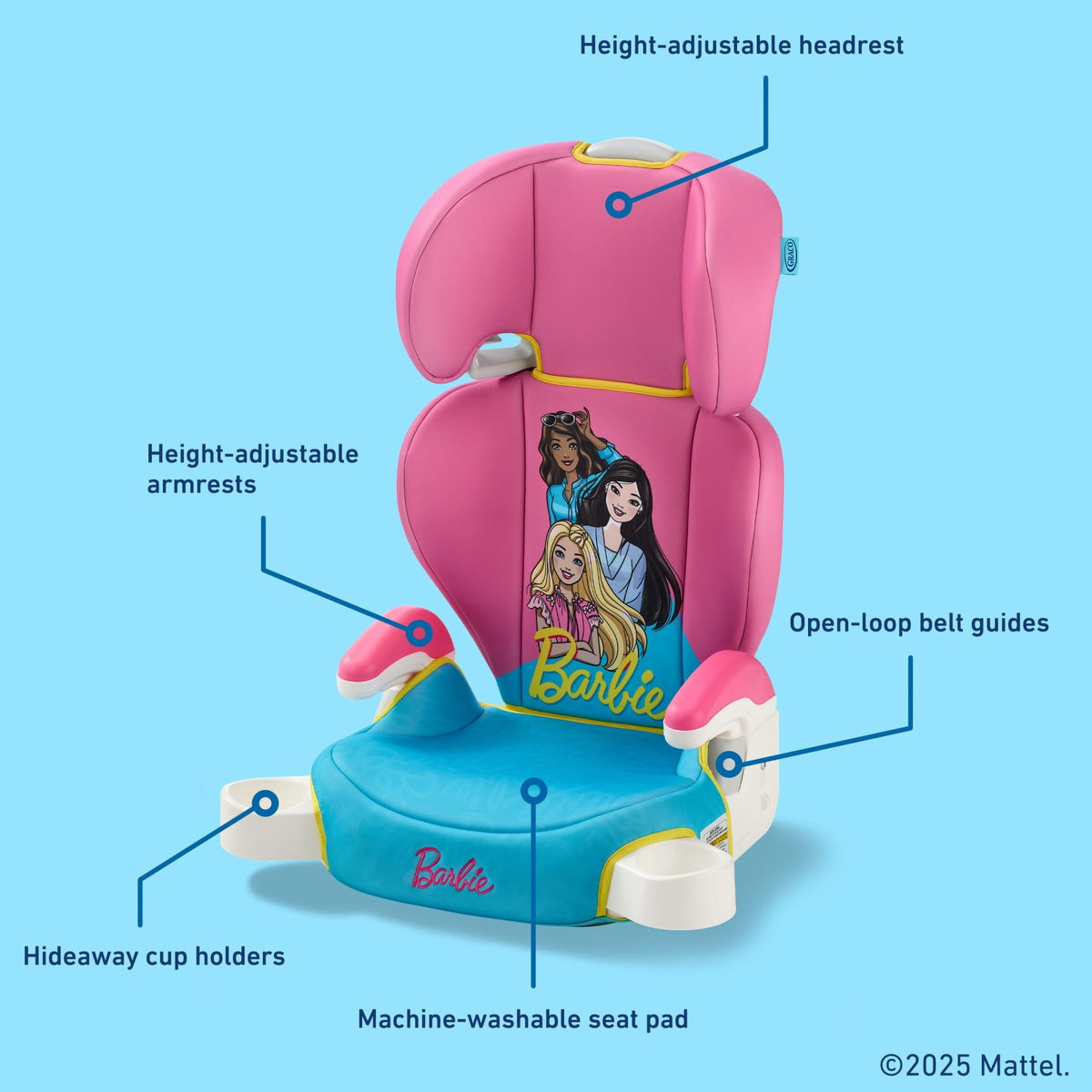 Graco Turbobooster 2.0 Highback Booster Seat (Barbie) - Kidsy