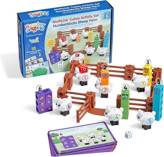 Hand2mind Numberblocks Sheep Farm MathLink Cubes Activity Set - Kidsy