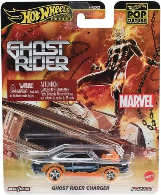 Hot Wheels Premium Marvel Ghost Rider Charger Die - Cast Car (JBL81) - Kidsy
