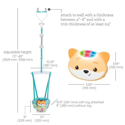 Infantino 2 - in - 1 Music & Lights Doorway Jumper + Fox Toy - Kidsy