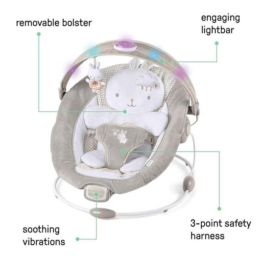 Ingenuity InLighten Baby Bouncer Seat (Twinkle Tails) - Kidsy