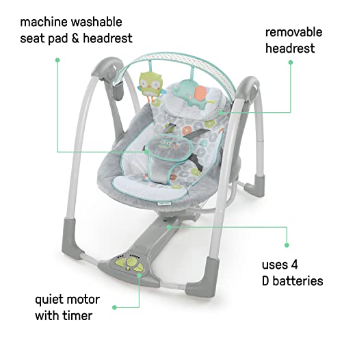 Ingenuity Swing 'n Go 5 - Speed Baby Swing (Hugs & Hoots) - Kidsy