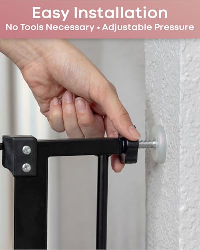 InnoTruth 28.9 - 42.1" Wide Baby Gate for Stairs (Black) - Kidsy