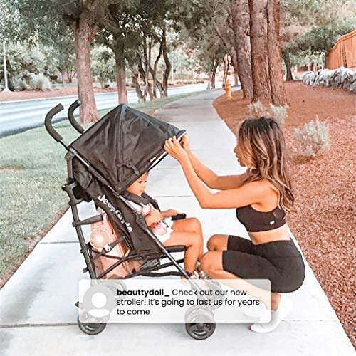 Jeep PowerGlyde Plus Lightweight Travel Stroller (Black) - Kidsy