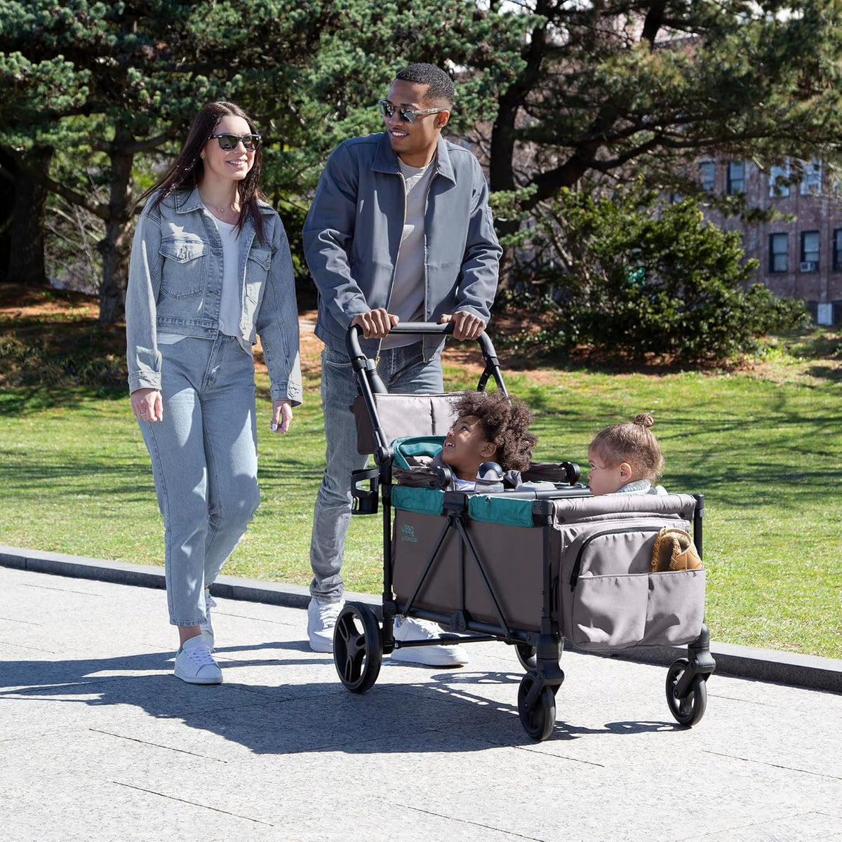 Jeep Sport All - Terrain Stroller Wagon by Delta Children (Grey/Blue Moon) - Kidsy