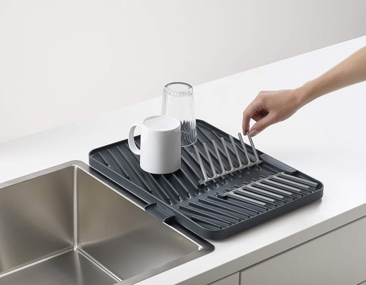 Joseph Joseph Flip - Up Drain Board with Foldable Dish Rack, One - size (Gray) - Kidsy