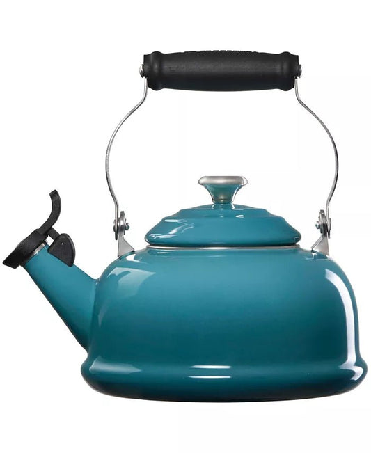 Le Creuset Enamel - on - Steel Demi Tea Kettle 1.25 Qt (Caribbean) - Kidsy