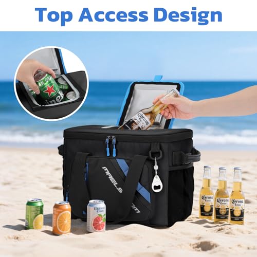 Maelstrom Cooler Bag 30 Cans Beach Cooler Leakproof Large (Black) - Kidsy