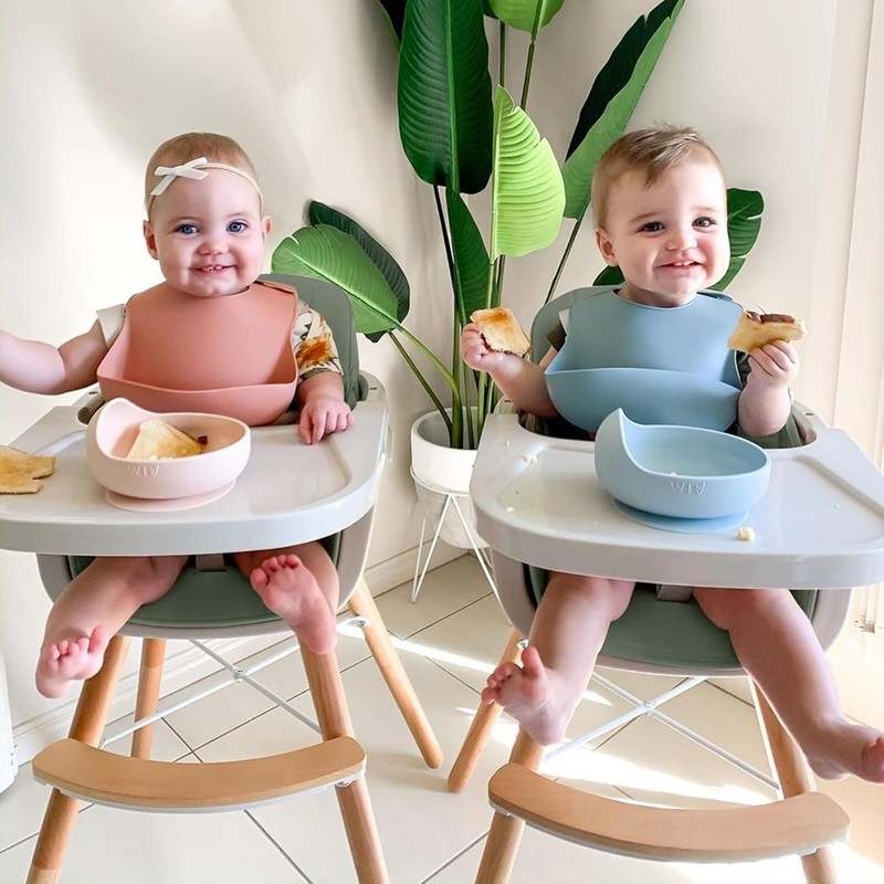 Mallify 3 - in - 1 Convertible Wooden High Chair (Green Color) - Kidsy