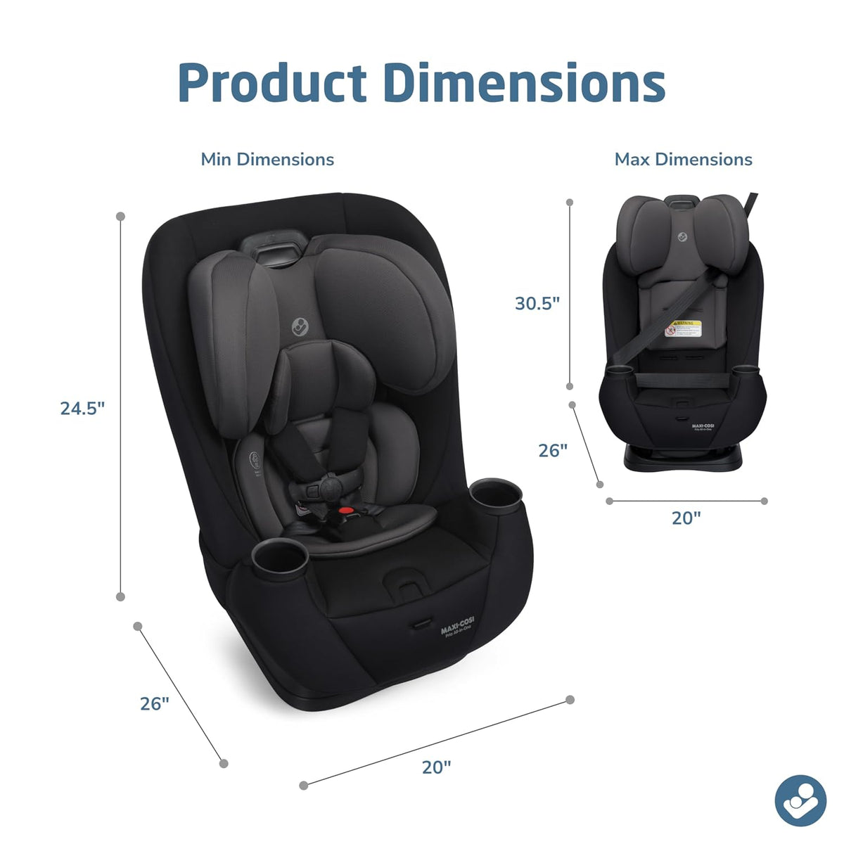 Maxi-Cosi Pria All-in-One Convertible Car Seat (Sea Shadow) - Kidsy