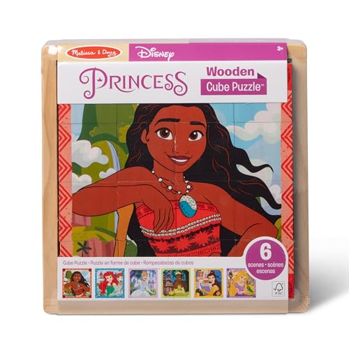 Melissa & Doug Disney Princess Wooden Cube Puzzle Blocks - Kidsy
