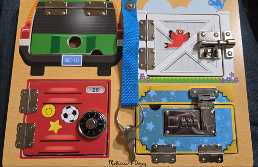 Melissa & Doug Locks and Latches Wooden Board Toy - Kidsy