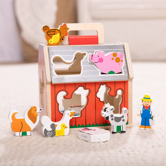 Melissa & Doug Take - Along Sorting Barn Wooden Toy Set - Kidsy
