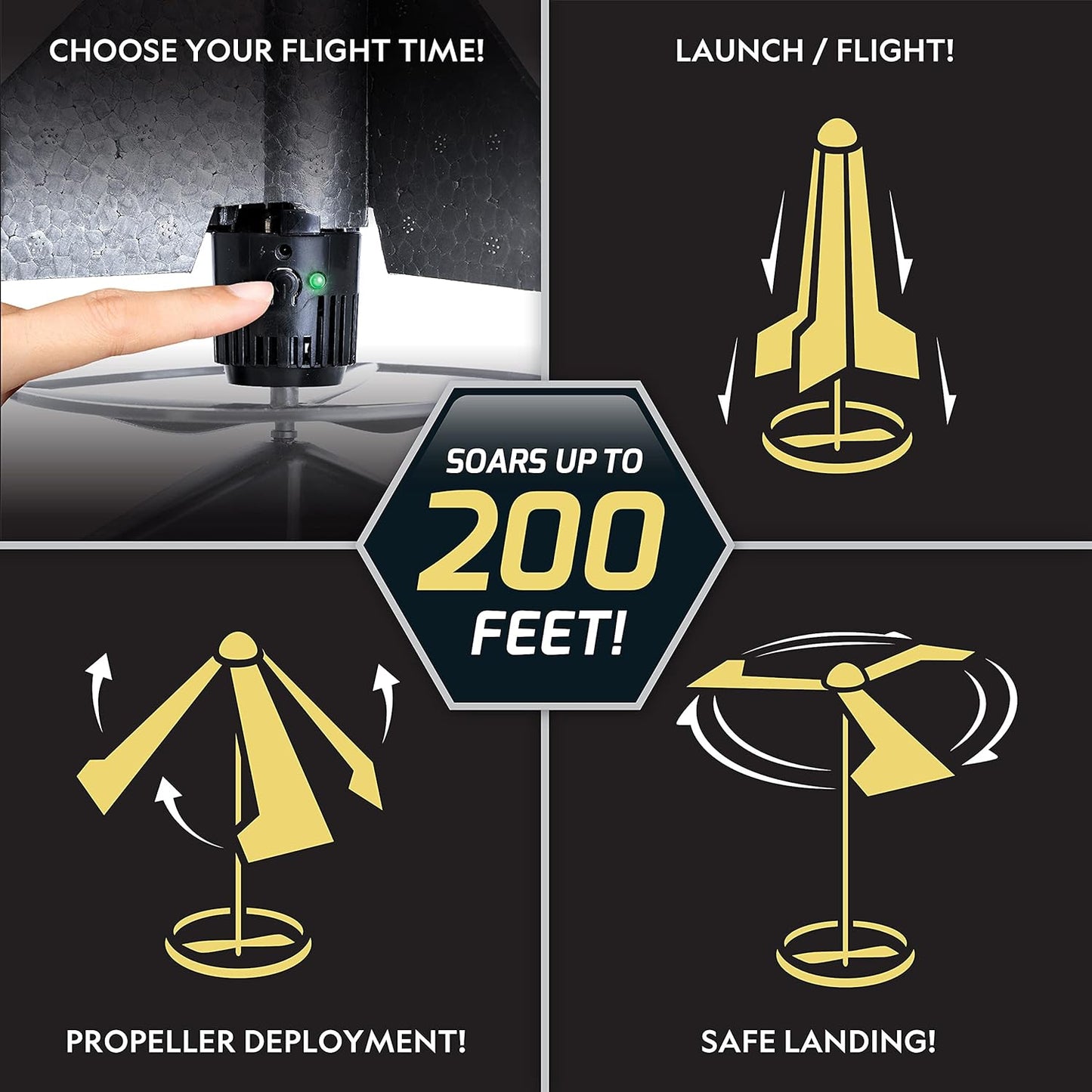 National Geographic Motorized Rocket Launcher Toy (200 ft) - Kidsy