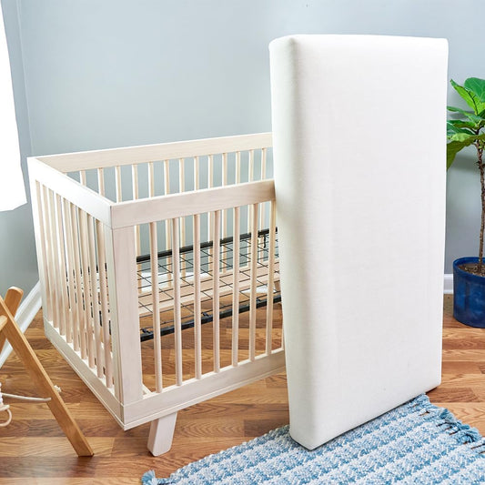 Naturepedic Organic Breathable Innerspring 2 - Stage Baby Crib & Toddler Mattress (51.62"L x 27.25"W x 6"Th) - Kidsy