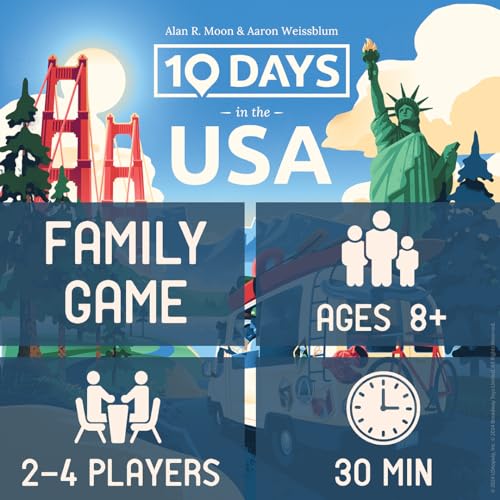 New 10 Days in The USA, Family Road Trip Board Game - Kidsy