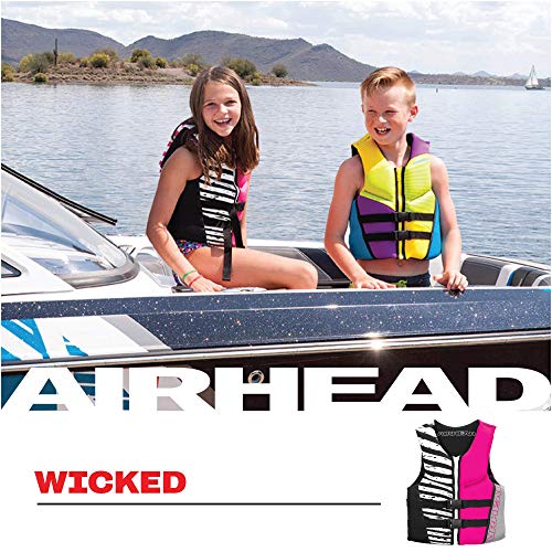 New Airhead Wicked Kwik - Dry NeoLite Flex Lift Jacket, US Coast Guard Approved, Designed for Water Sports, Youth and Women's - Kidsy