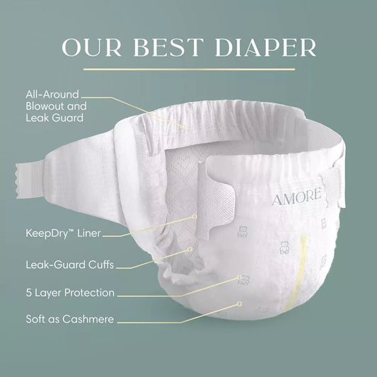 New Amore by Pampers Diapers, Size 3 - 66 Count - Kidsy