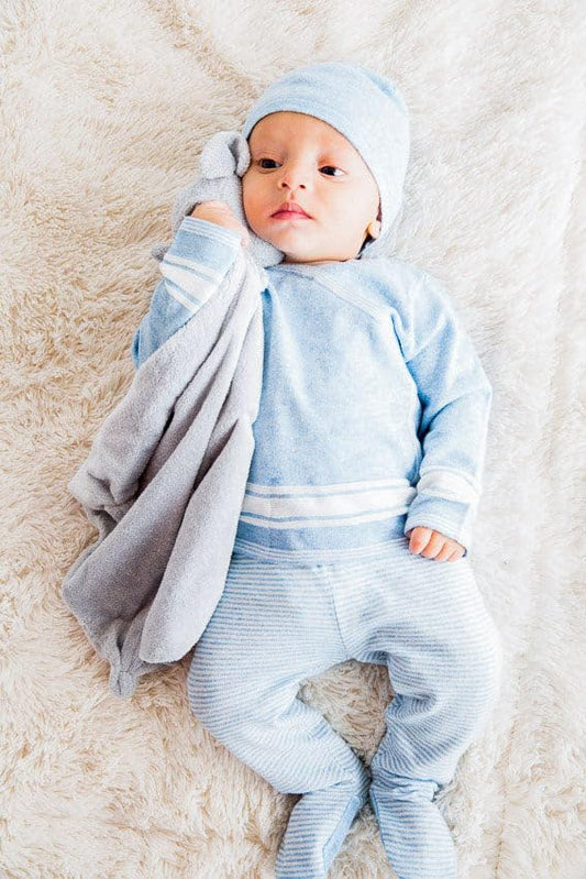 New Angel Dear Grey Elephant, Blankie - Kidsy