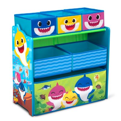New Baby Shark 6-Cubby Toy Organizer (One Size, Blue) - Kidsy