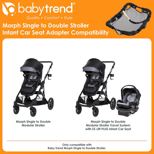New Baby Trend Morph Single to Double Stroller Infant Car Seat Adapter - Kidsy
