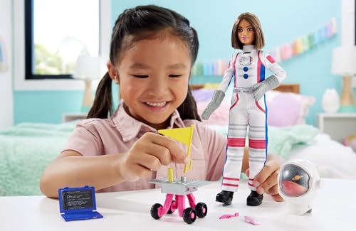 New Barbie 65th Anniversary Astronaut Doll & Accessories (Brunette) - Kidsy
