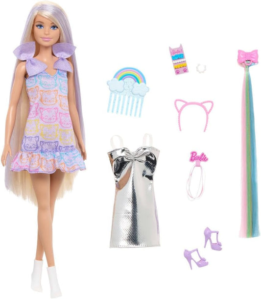 New Barbie Fun & Fancy Blonde Doll with Extra - Long Hair & 2 Looks - Kidsy