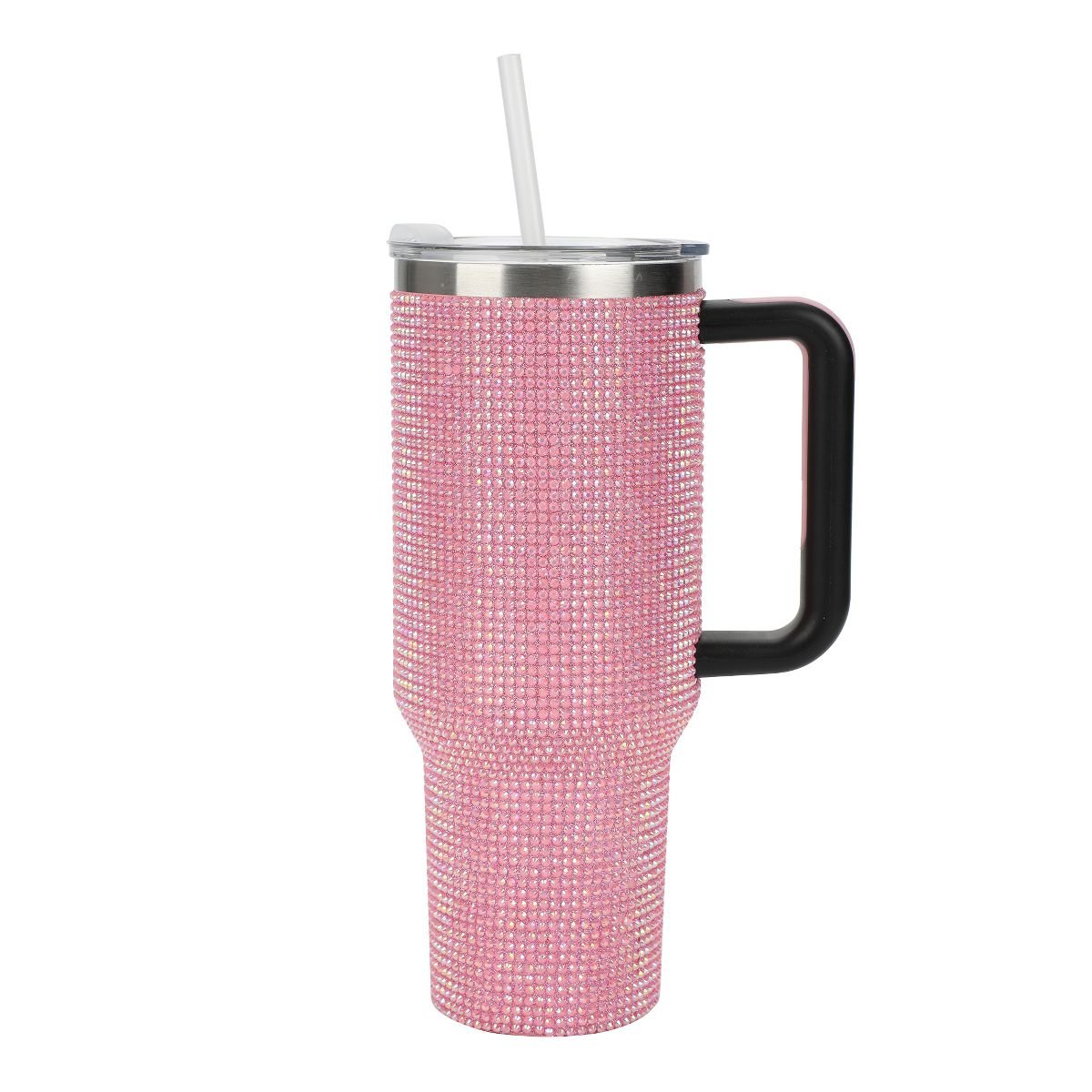 New Bioworld Pink Rhinestone Vacuum Insulated 40 Oz. Stainless Steel Tumbler - Kidsy