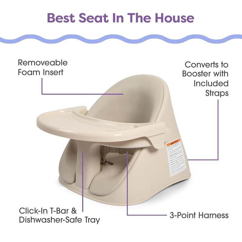 New Boppy Proper Posture Floor & Booster Seat (Oatmeal) - Kidsy