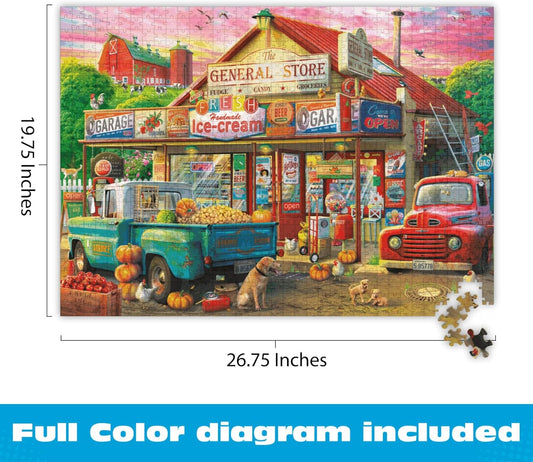 New Buffalo Games Country Store Eduard 1000 - Piece Fall Jigsaw Puzzle - Kidsy