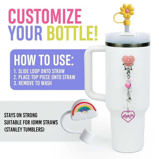 New CharCharms Nature Straw Toppers 4 Pack - Kidsy