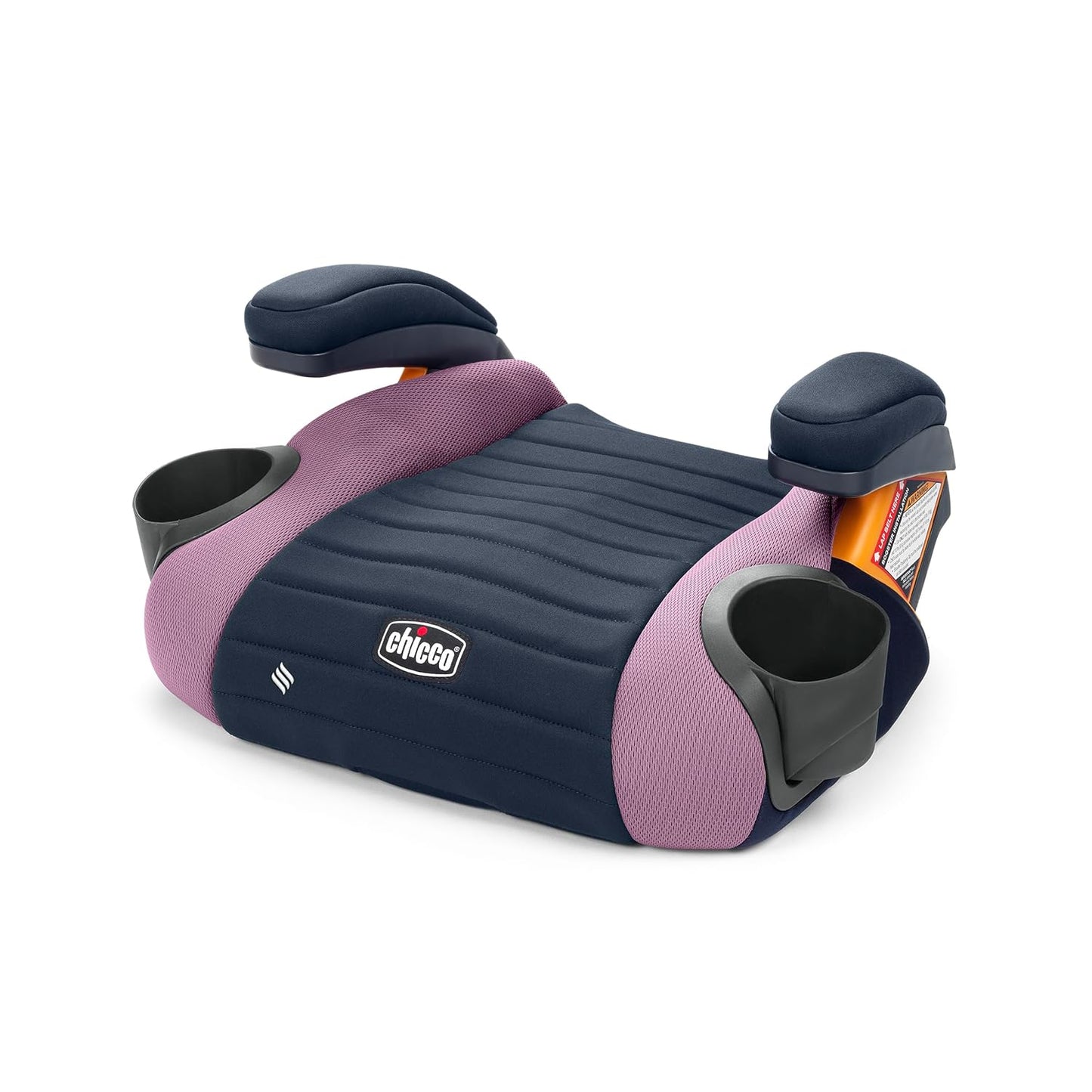 New Chicco GoFit ClearTex Backless Booster Car Seat (Orchid/Navy) - Kidsy