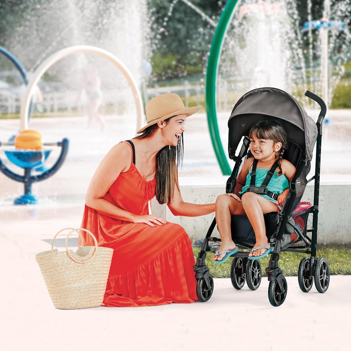 New Chicco Liteway Compact Umbrella Stroller (Arctic/Blue) - Kidsy