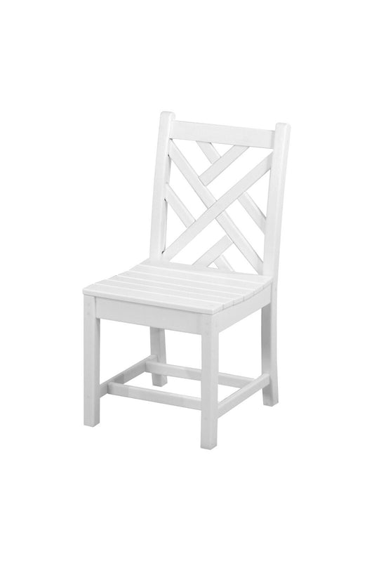 New Chippendale White All - Weather Outdoor Dining Side Chair (2 Pack) - Kidsy