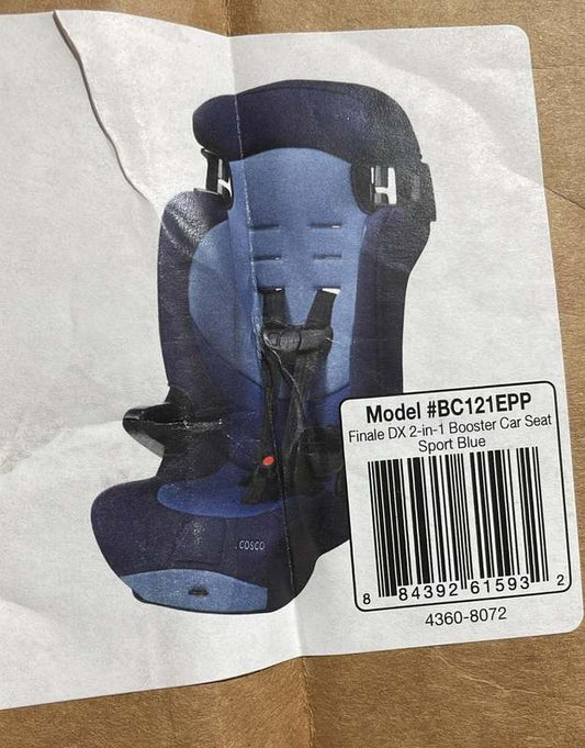 New Cosco Finale Dx 2 - In - 1 Booster Car Seat (Sport Blue) - Kidsy