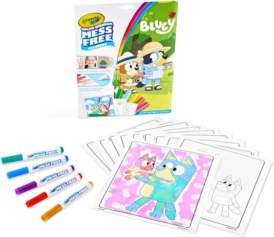 New Crayola Color Wonder Coloring Set 18 Pages & 5 Markers (Bluey) - Kidsy