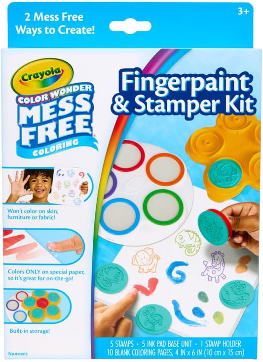 New Crayola Color Wonder Mess Free Fingerpaint & Stamper Kit - Kidsy