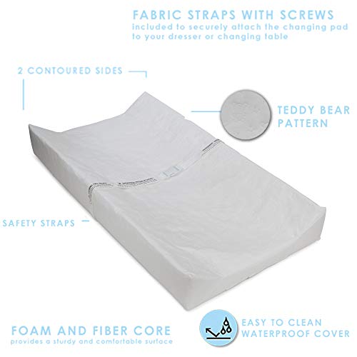 New Delta Children Contoured Changing Pad (White) - Kidsy