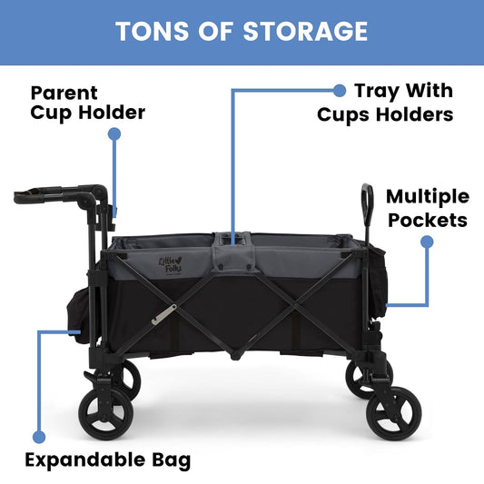 New Delta Children Little Folks City Wagon Cruiser (Black/Grey) - Kidsy