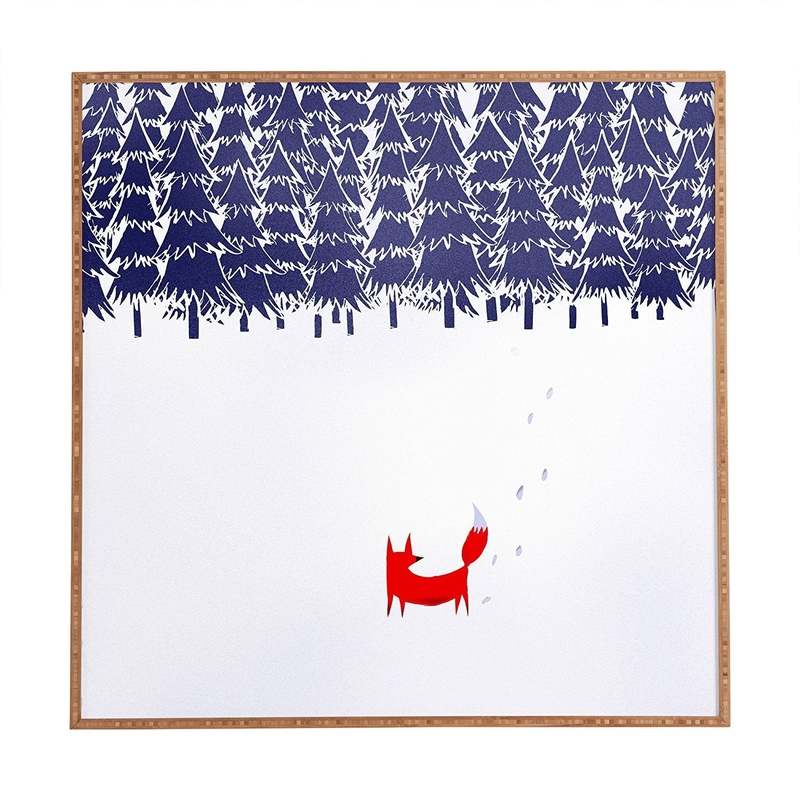 New Deny Designs Robert Farkas, Alone in The Forest, Framed Wall Art, Small, 12"x 12" - Kidsy