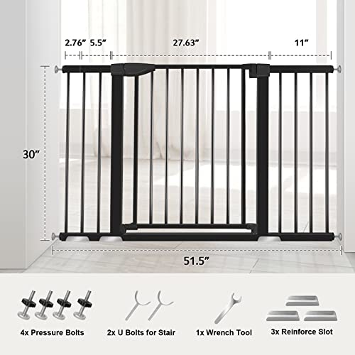 New Derson 29.93" - 51.5" Extra Wide Baby Gate for Stairs and Doorways - Kidsy