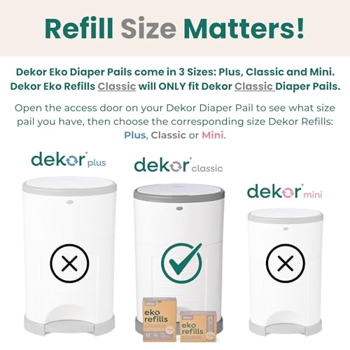 New Diaper Dekor Eko Classic Diaper Pail Refill 2 pack - Kidsy