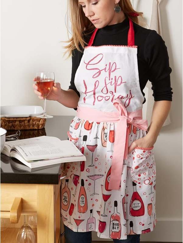 New DII Pop Fizz Home Collection Apron (Sip Sip Hooray) - Kidsy