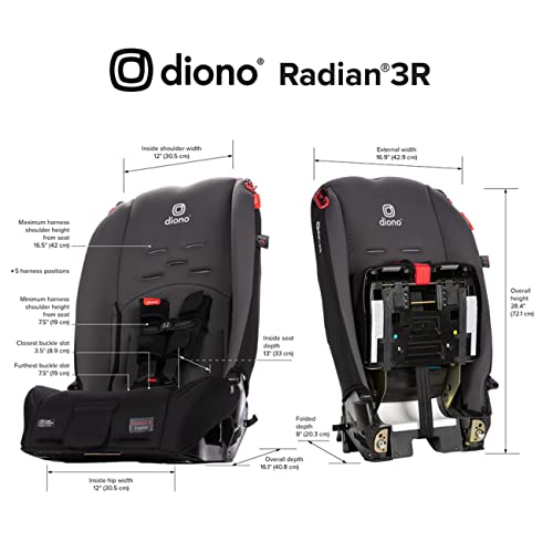 New Diono Radian 3R SlimFit 3 - in - 1 Convertible Car Seat (Gray Slate) - Kidsy