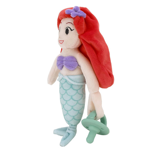 New Disney Ariel Red, Lavender, and Aqua Super Soft Plush Pacifier Buddy - Kidsy