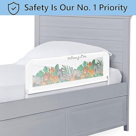 New Dream on Me Adjustable Mesh Bed Rail (Jungle Print) - Kidsy