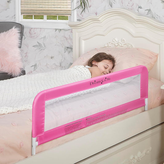 New Dream On Me Adjustable Mesh Bed Rail (Pink) - Kidsy