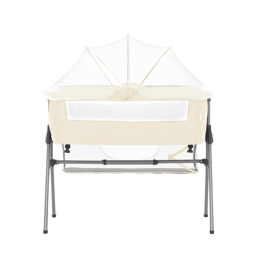 New Dream On Me Lotus Bassinet Bedside Sleeper Adjustable Height (Ivory) - Kidsy