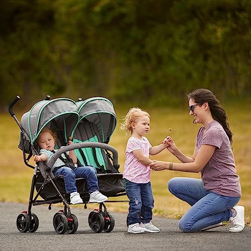 New Dream On Me Volgo Twin Umbrella Lightweight Double Stroller (Mint) - Kidsy